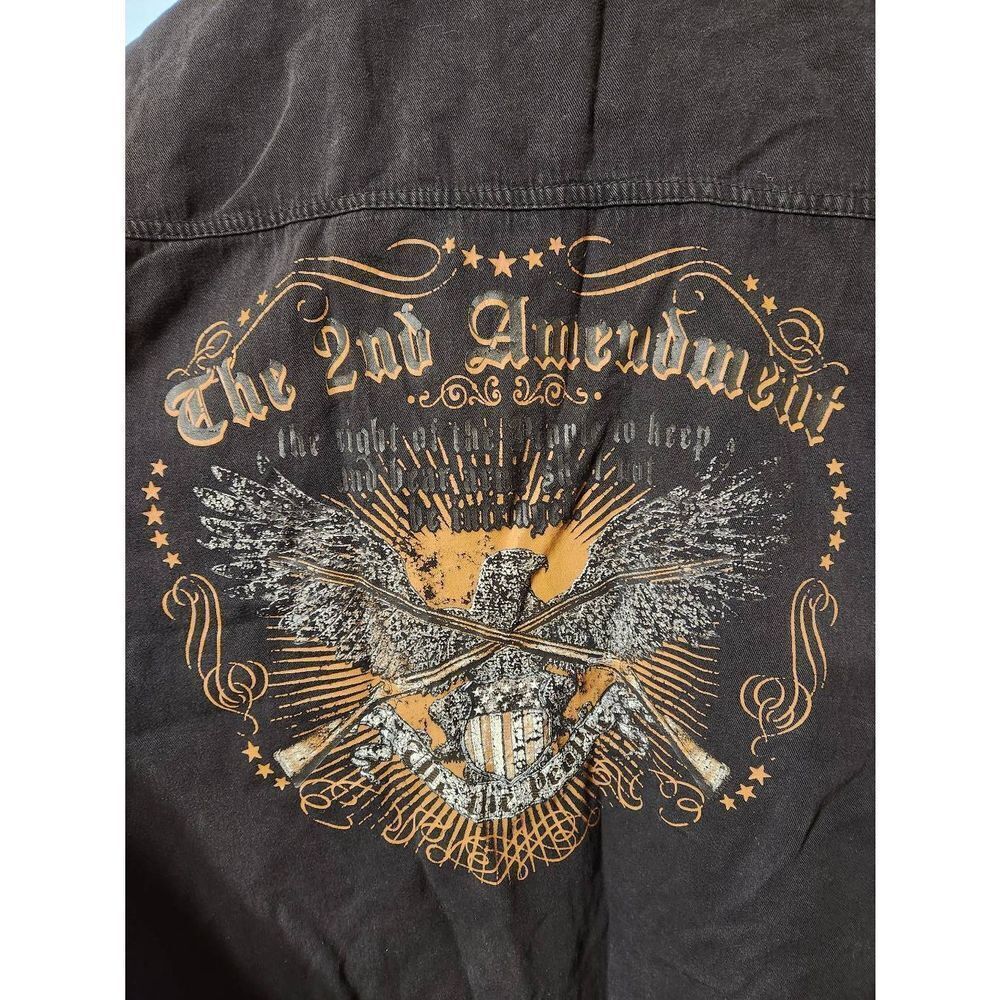 Biker wear USA M vest 2nd ammendment
